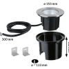 LED-maavalaisin Paulmann Durea, IP67, 15.3cm, 3000K, 75°, rst