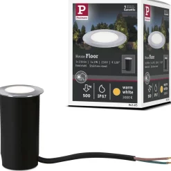 LED-terassivalaisin Paulmann House, IP67, 50mm, 3000K, 2W, 60lm, rst