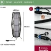 LED-ulkovalaisin Paulmann Plug & Shine Basket, 60cm, IP44, 3000K, ruskea