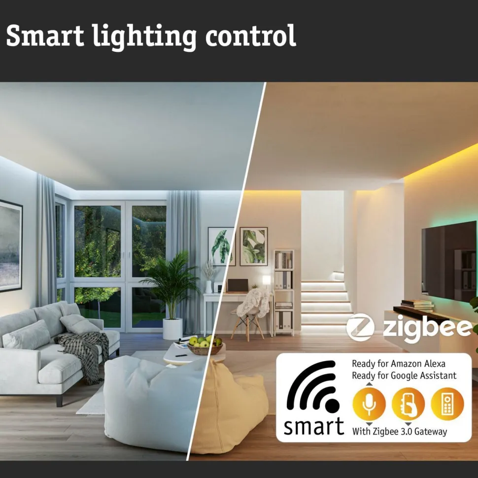 LED-ulkovalaisin Paulmann Plug & Shine Globe, Smart Home Zigbee 3.0, IP65, RGBW+, valkoinen