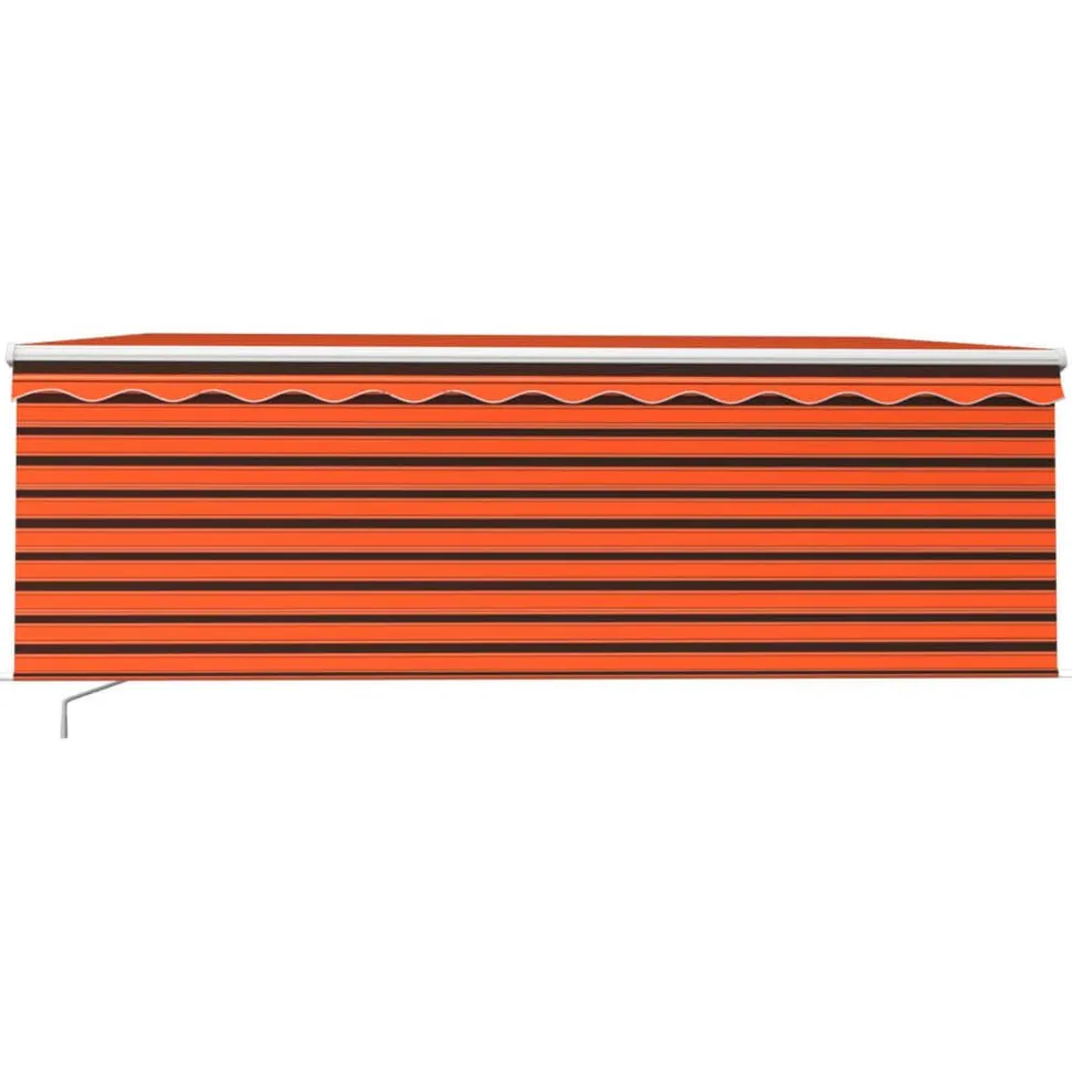 Manuaalisesti kelattava markiisi 2 verho/LED 3x2,5 m keltainen/valkoinen