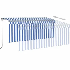 Manuaalisesti kelattava markiisi verhoilla 3x2,5 m kerma