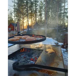 Paistotasogrilli Jalotakka Kotka Neliö Korkea, 850x910 mm, musta