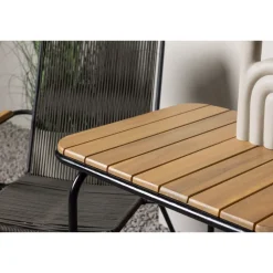 Parvekeryhmä Venture Home,  88x70cm Holmbeck-pöytä + 2 tummanharmaata Bois-tuolia