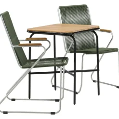 Parvekeryhmä Venture Home,  88x70cm Holmbeck-pöytä + 2 tummanharmaata Bois-tuolia