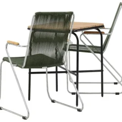 Parvekeryhmä Venture Home,  88x70cm Holmbeck-pöytä + 2 tummanharmaata Bois-tuolia