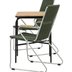 Parvekeryhmä Venture Home,  88x70cm Holmbeck-pöytä + 2 tummanharmaata Bois-tuolia