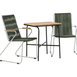 Parvekeryhmä Venture Home,  88x70cm Holmbeck-pöytä + 2 tummanharmaata Bois-tuolia