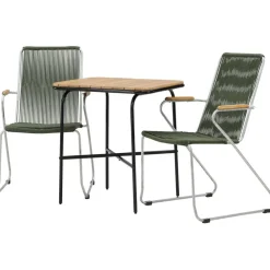 Parvekeryhmä Venture Home,  88x70cm Holmbeck-pöytä + 2 tummanharmaata Bois-tuolia