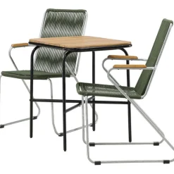 Parvekeryhmä Venture Home,  88x70cm Holmbeck-pöytä + 2 tummanharmaata Bois-tuolia