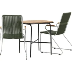 Parvekeryhmä Venture Home,  88x70cm Holmbeck-pöytä + 2 tummanharmaata Bois-tuolia