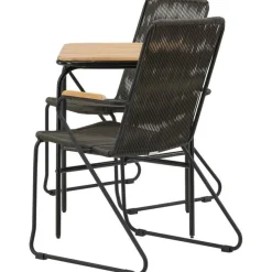 Parvekeryhmä Venture Home,  88x70cm Holmbeck-pöytä + 2 tummanharmaata Bois-tuolia
