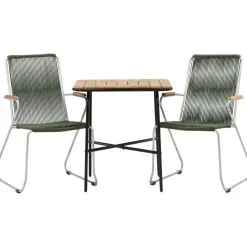 Parvekeryhmä Venture Home,  88x70cm Holmbeck-pöytä + 2 tummanharmaata Bois-tuolia