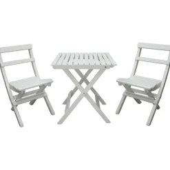 Parvekesetti Baltic Garden Wilma 65x65cm pöytä + 2 Knohult tuolia musta