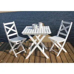 Parvekesetti Baltic Garden Wilma 65x65cm pöytä + 2 tuolia er värejäa