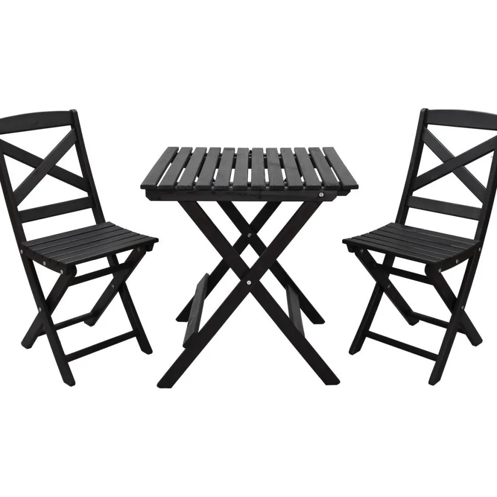 Parvekesetti Baltic Garden Wilma 65x65cm pöytä + 2 tuolia er värejäa