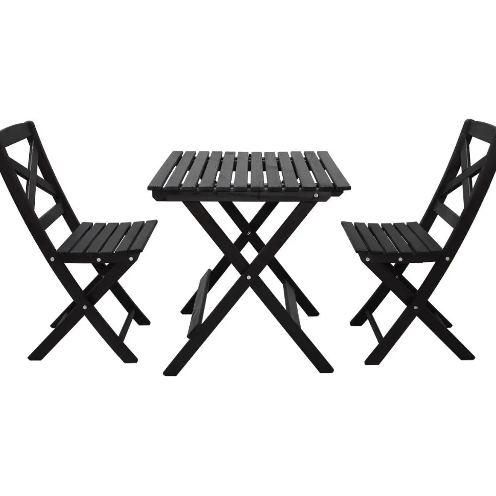 Parvekesetti Baltic Garden Wilma 65x65cm pöytä + 2 tuolia er värejäa