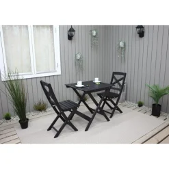 Parvekesetti Baltic Garden Wilma 65x65cm pöytä + 2 tuolia er värejäa