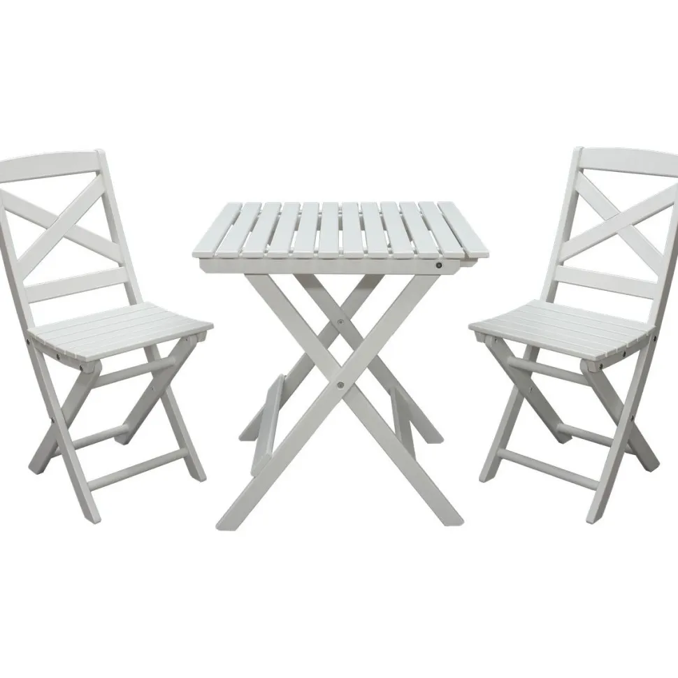 Parvekesetti Baltic Garden Wilma 65x65cm pöytä + 2 tuolia er värejäa