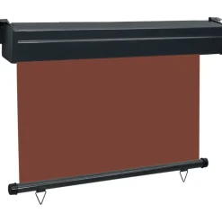 Parvekkeen sivumarkiisi 125x250 cm ruskea