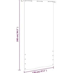 Parvekkeen suoja 120x240 cm Oxford-kangas vaaleanvihreä