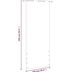 Parvekkeen suoja 120x240 cm Oxford-kangas vaaleanvihreä