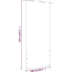 Parvekkeen suoja 120x240 cm Oxford-kangas vaaleanvihreä