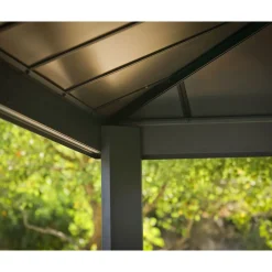 Paviljonki Palram-Canopia Dallas, 17.6m², 4.3x4.3m, 14x14ft, harmaa