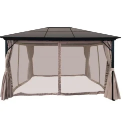 Paviljonki verhoilla  AB Polar 3x3 m beige