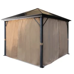 Paviljonki verhoilla  AB Polar 3x3 m beige