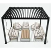 Pergola Home4you Mirador-111, 300x400cm, tummanharmaa