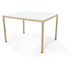 Pergola Home4You Mirador-111, 300x400cm, vaalea puujäljitelmä, beige