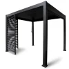 Pergolan säleikköpaneeli Home4You Mirador-111(4m), 123,5x238,25cm, tummanharmaa