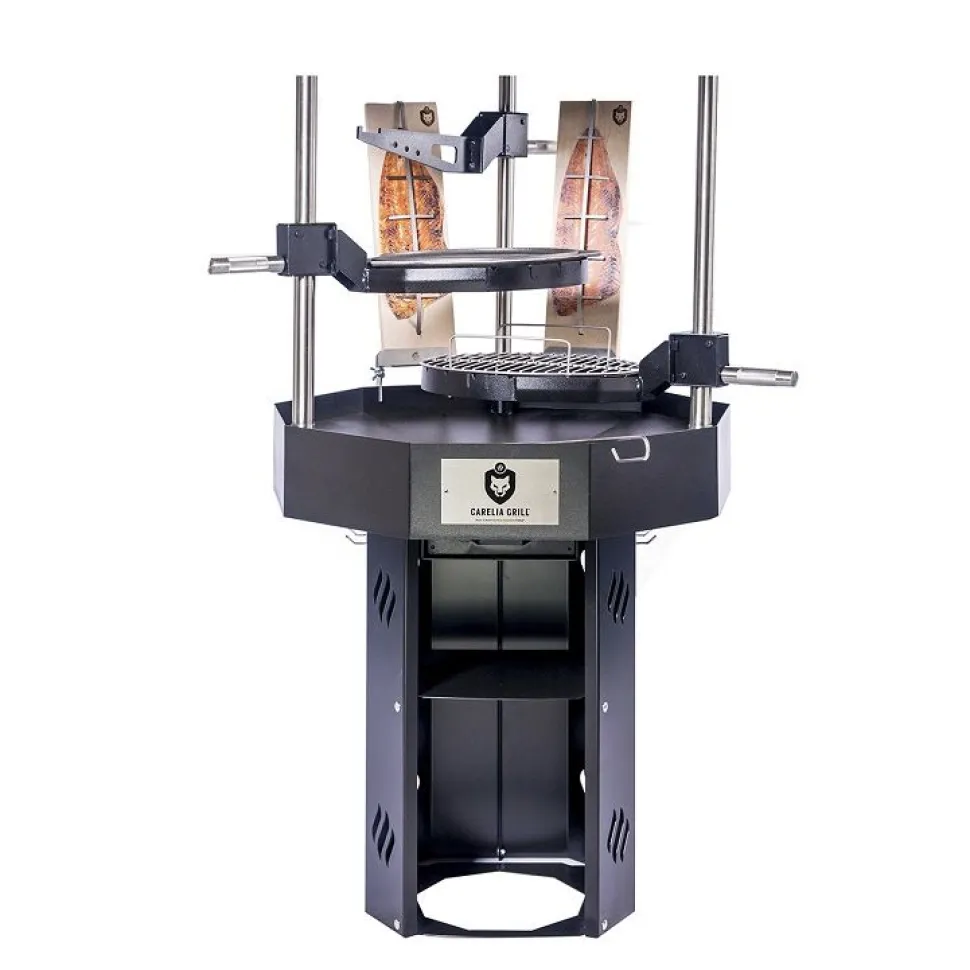 Pihagrilli Carelia Grill® 9K-80 Premium korkea ilman huuvaa musta