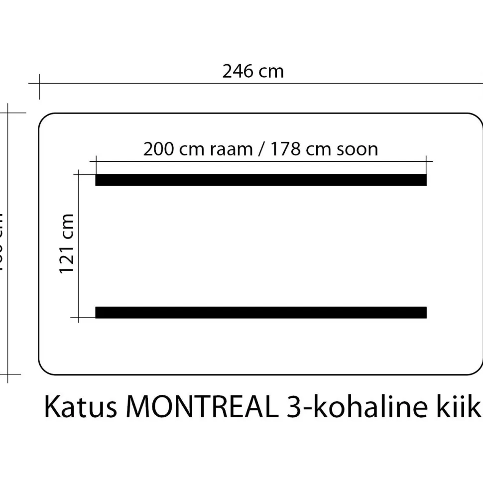 Pihakeinun katos Home4You MONTREAL 3 160x246 cm, beige