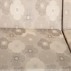 Pihakeinun pehmuste Home4You MONTREAL 114x52x9 cm, beige, ympyräkuosi, 3-osainen