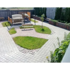 Pihakivi Rudus Kartanolaatta 80 278x278x80 mm sileä harmaa