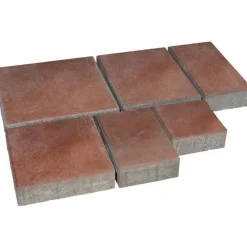 Pihakivisarja Rudus Roomalaiset isot kivet 80 mm sileä punainen