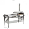 Pizzauuni GrillSymbol Pizzo XL Inox, pöydällä, , 180x81x182cm