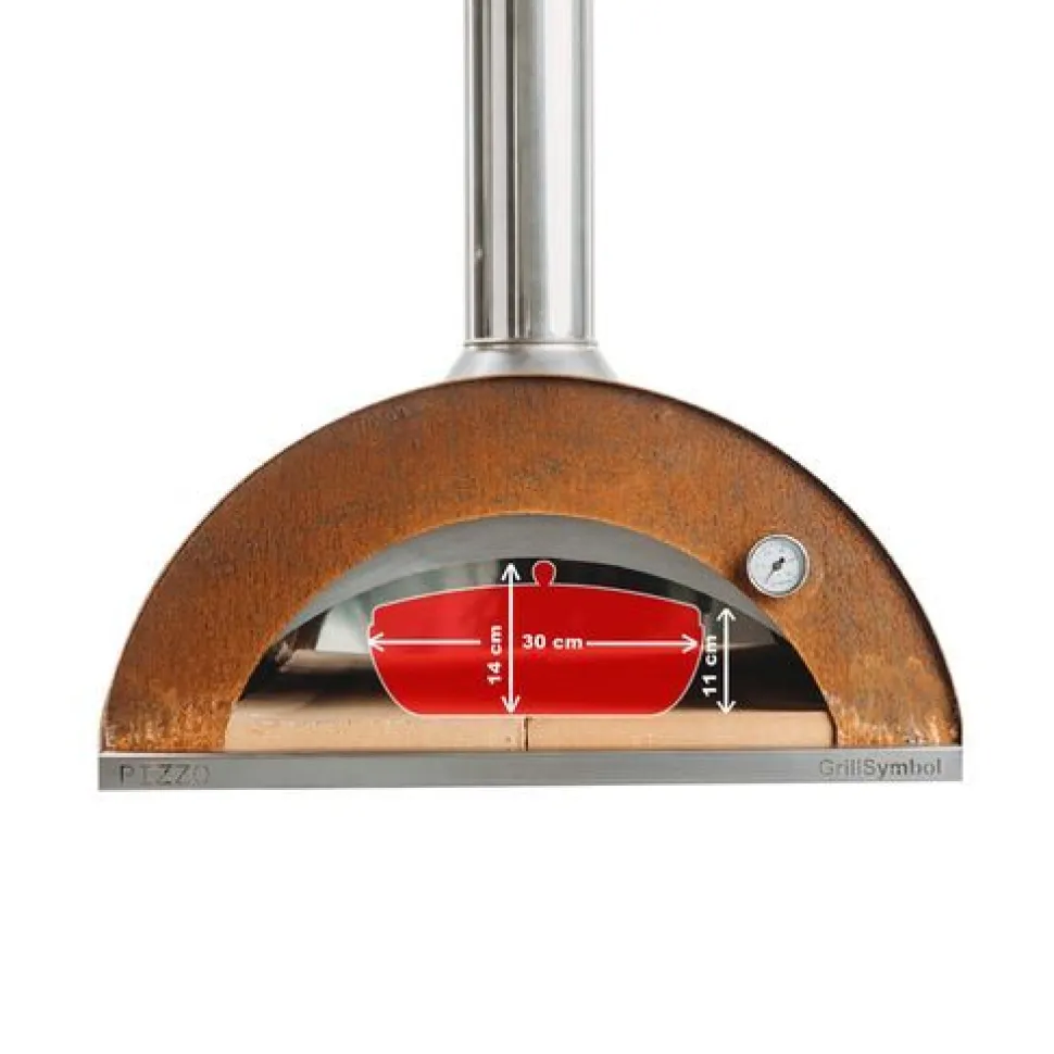 Pizzauuni GrillSymbol Pizzo, jalustalla, 100x81x182cm