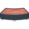 Porealtaan porras polyrottinki 92x45x25 cm musta