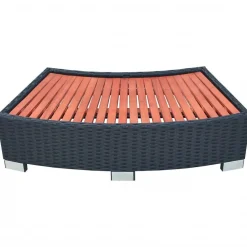 Porealtaan porras polyrottinki 92x45x25 cm musta