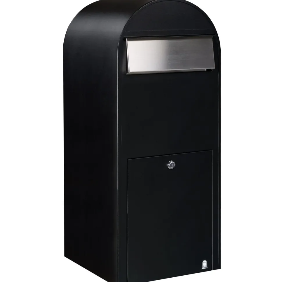 Postilaatikko Bobi Jumbo 80x32x35 cm musta RAL9005 rst-luukku