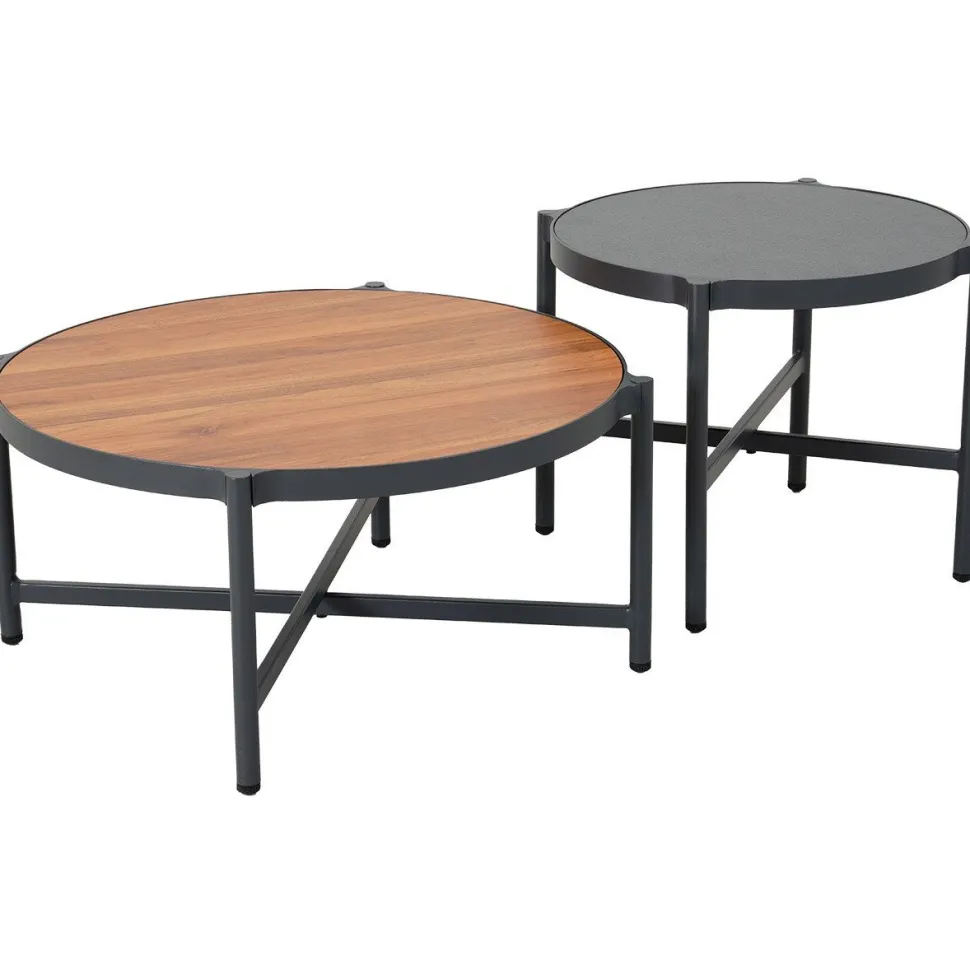 Puutarhakalustesetti Home4You TUXEDO kulmasohva ja 2 pöytää, vihreä
