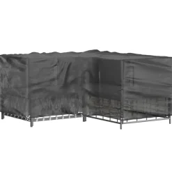 Puutarhakalustesuoja L-muoto 12 purjerengasta 185x185x70 cm