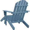 Puutarhan Adirondack-tuoli rahilla täysi kuusi sininen (15865)