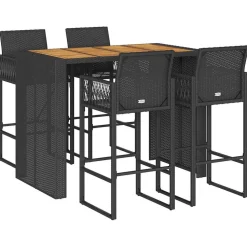 Puutarhan bistrosarja 3-osainen ilman tyynyjä Harmaa akaasia (28887)