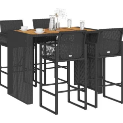 Puutarhan bistrosarja 3-osainen ilman tyynyjä Harmaa akaasia (28887)