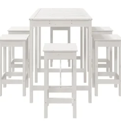 Puutarhan bistrosarja 7-osainen valkoinen täysi mänty (54756)