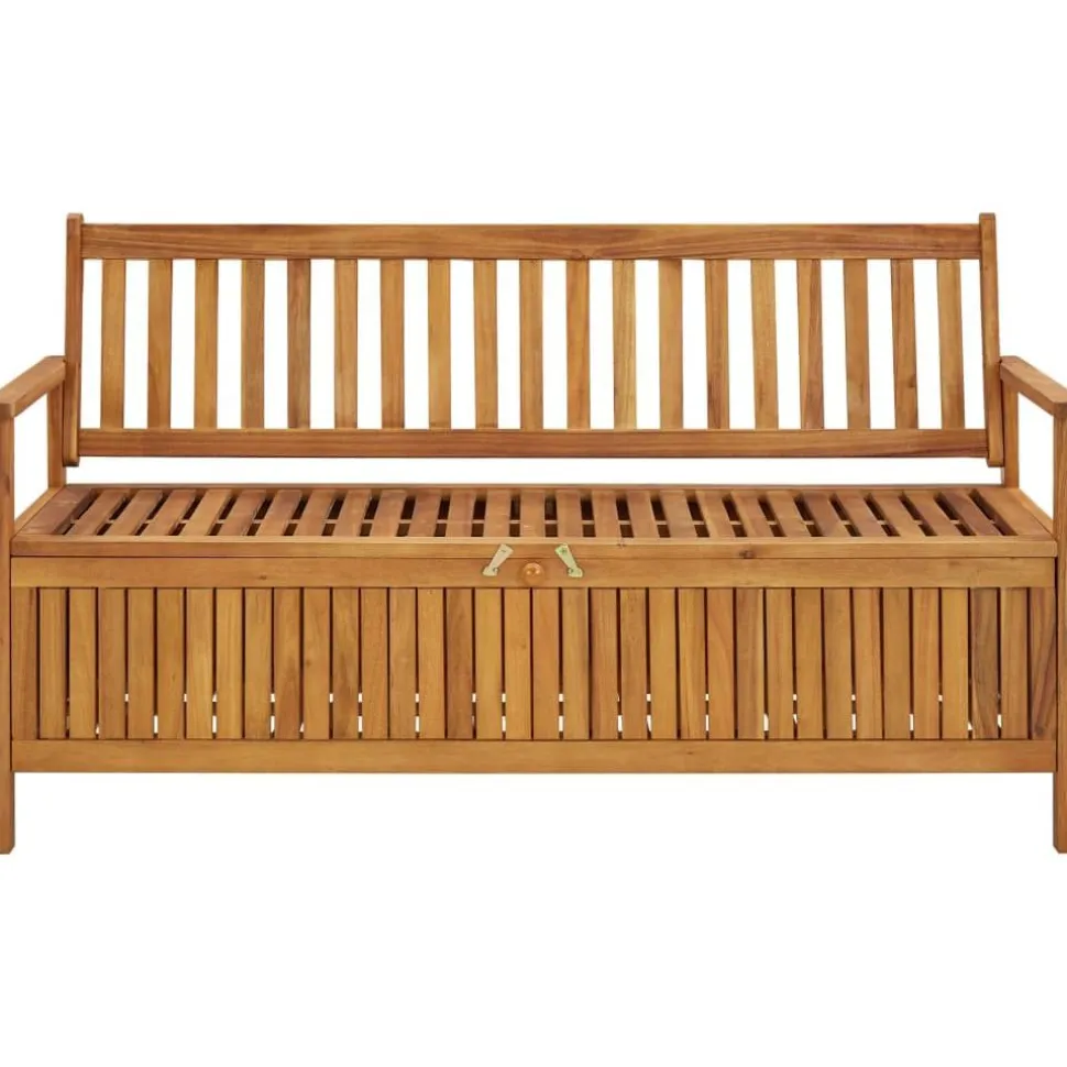 Puutarhan säilytyspenkki 148 cm täysi akaasiapuu
